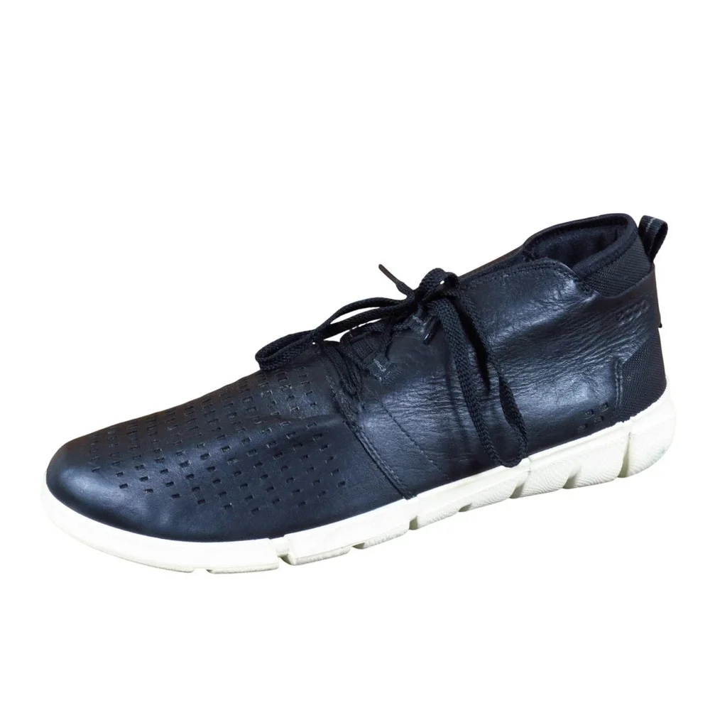 ECCO Intrinsic Chukka Mens Mid Top Boots Size 46 Walking Black Leather